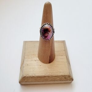 Elegant Silver and Purple Stone Ring Pink Delilah Stone Sterling Silver Native